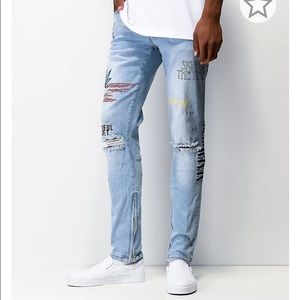 Crysp Pacific Scribbles Denim Jeans